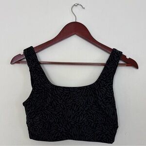 & Other Stories Black Patterned Sports Bra — Size Medium